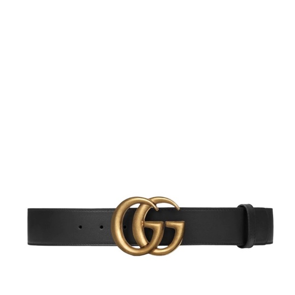 AUTHENTIC GUCCI WIDE LEATHER BELT WITH DOUBLE G BUCKLE SIZE 75 MSRP$778 AFTERTAX - Picture 6 of 16